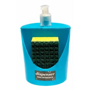 Dispenser de detergente para cocina de 500 ml con portaesponja