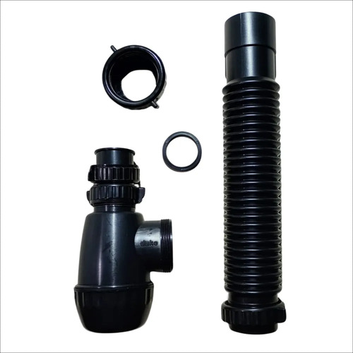 Sifón Simple para Bacha de PVC Regulable Duke Negro - Imagen 2