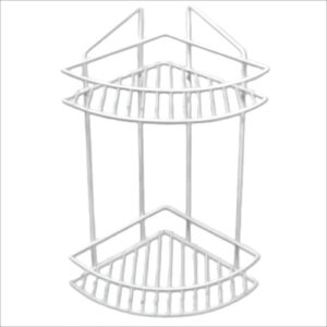Estante Esquinero Organizador De Ducha Doble - Soldart Blanco