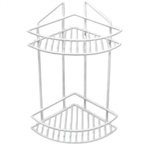 Estante Esquinero Organizador de Ducha Doble Soldart 07-821 – Blanco
