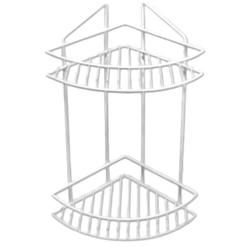 Estante Esquinero Organizador de Ducha Doble Soldart 07-821 – Blanco