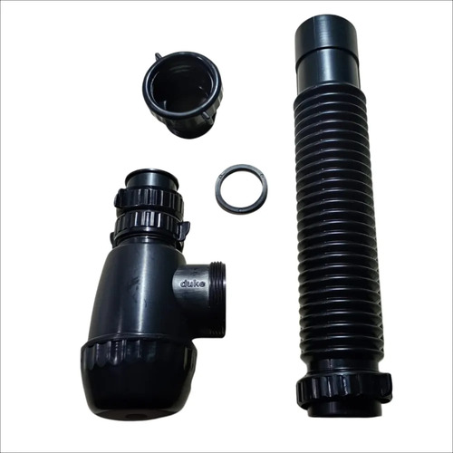 Sifón Simple para Bacha de PVC Regulable Duke Negro - Imagen 4