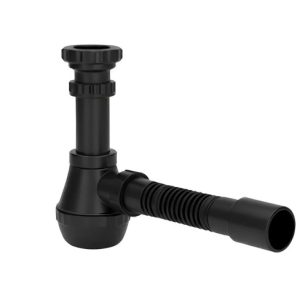 Sifón Simple para Bacha de PVC Regulable Duke Negro