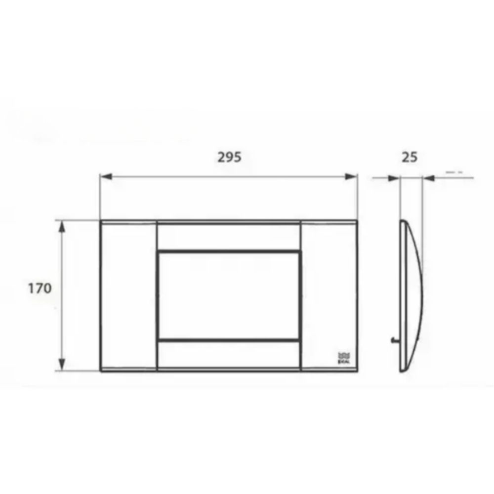 Tapa y Tecla Universal Ideal para Dep贸sito de Embutir Blanca - Imagen 2