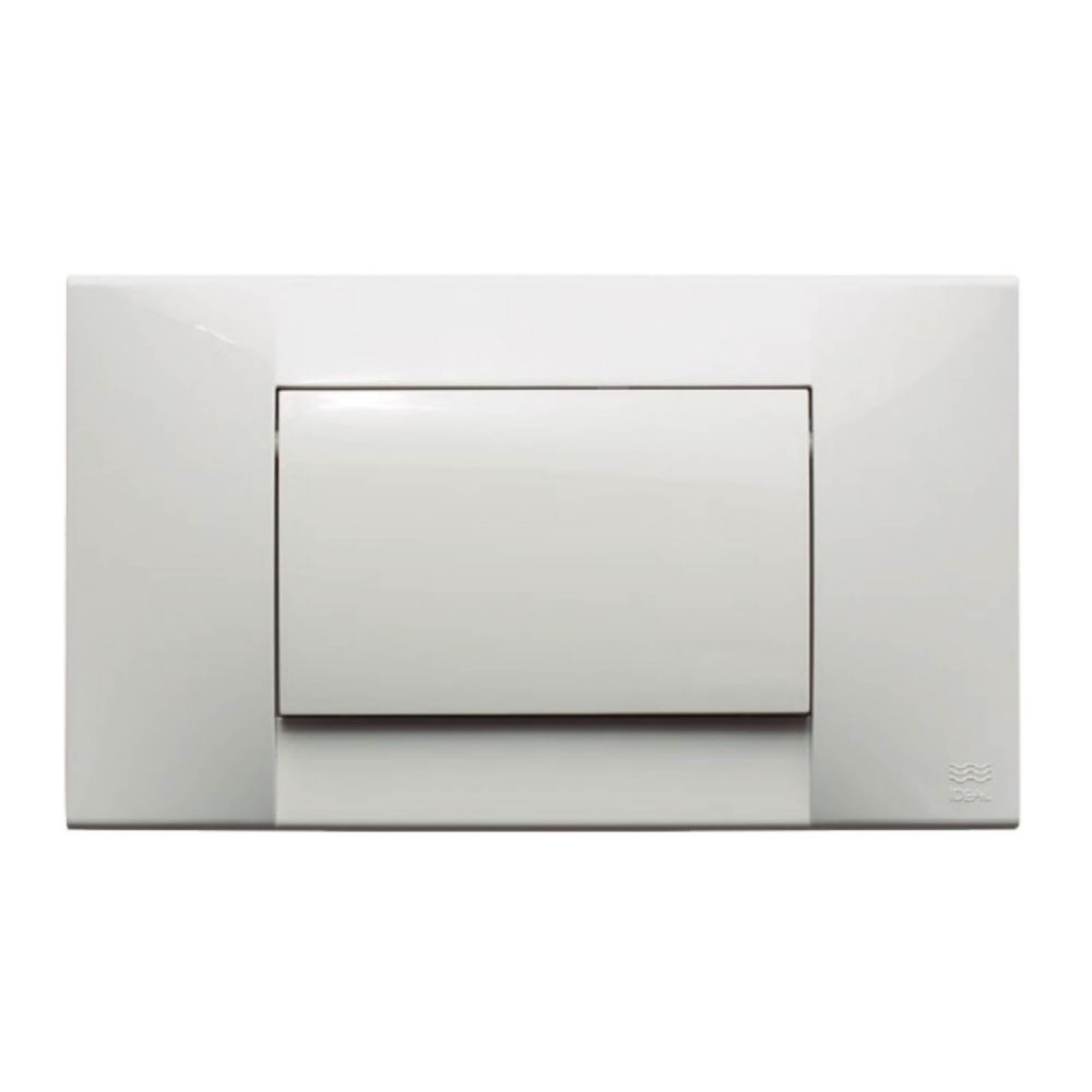 Tapa y Tecla Universal Ideal para Depósito de Embutir Blanca