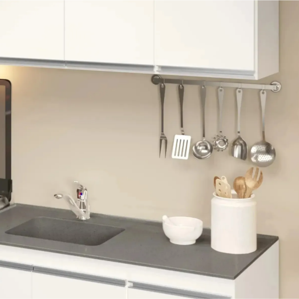 Mesada Durafort de Mármol Sintético 120 x 53 cm con Bacha – Gris Oscuro - Imagen 3