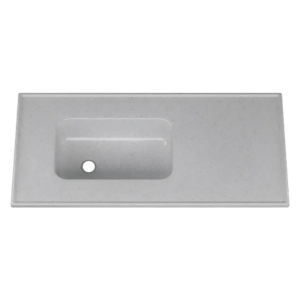 Mesada Durafort de Mármol Sintético 120 x 53 cm con Bacha – Gris Claro