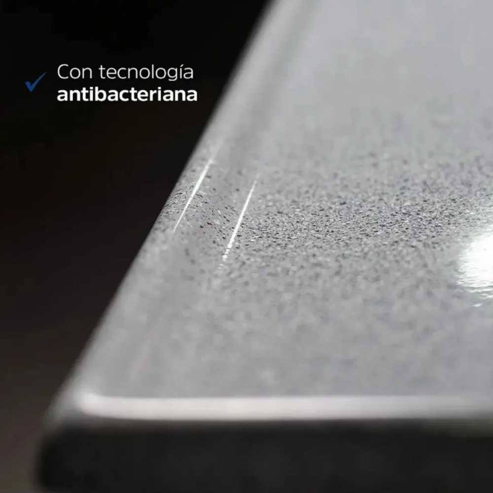 Mesada Durafort de Mármol Sintético 120 x 53 cm con Bacha – Gris Oscuro - Imagen 4