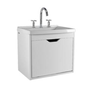 Vanitory de colgar Traful JT303 BM blanco de 45,6 cm con lavatorio de 3 agujeros