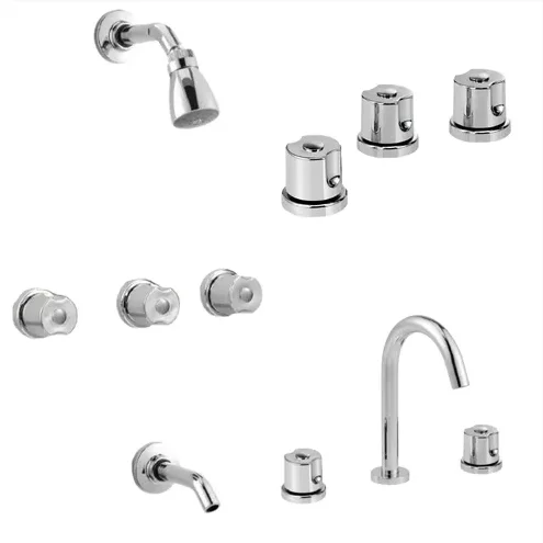 Combo de Grifería Lago Berna: Ducha + Bidet + Lavatorio