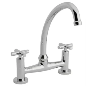 Griferia Mezcladora Para Cocina Doble Comando - Lucela Plateado Brillante