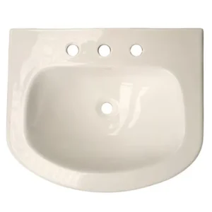Lavatorio para vanitory Pringles 1/0105-02 blanco esmaltado de 55 × 46 cm, 3 agujeros