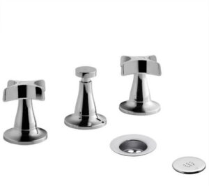 Grifería Para Bidet C/volante Cromado  Fv Petalo 0295/m3 Plateado Cromado