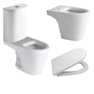Combo Ferrum Marina: Inodoro + Depósito Doble Descarga + Asiento Ariel Cierre Suave