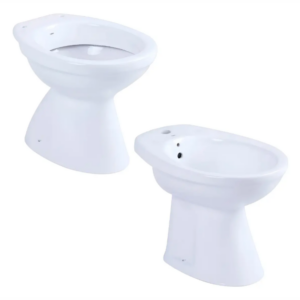 Inodoro corto + bidet de 3 agujeros Capea Italiana blanco