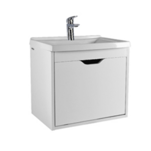 Vanitory de colgar Traful JT103 BM blanco de 45,6 cm con lavatorio de 1 agujero