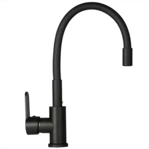Grifería para Cocina Monocomando con Pico Flexible Fava – Vann Negro Mate
