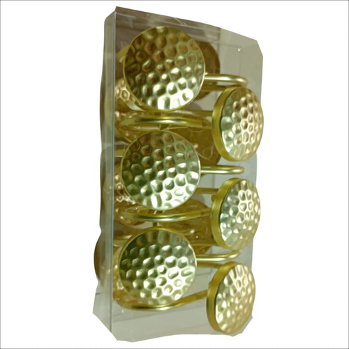 Ganchos Redondos para Cortina de Baño Oro Mate x 12 Unidades - Imagen 4