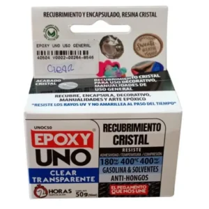 Pegamento y recubrimiento Fusión Epoxy Uno Clear transparente de 50 g