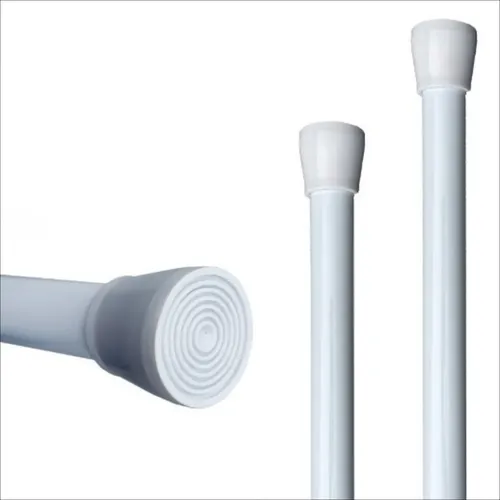 Barral Extensible para Cortina de Baño de Aluminio One-Way Blanco – Hasta 2 m - Imagen 2
